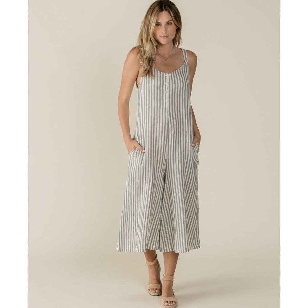 NWT RYLEE + CRU Storm Stripe Bridgette Jumpsuit XS